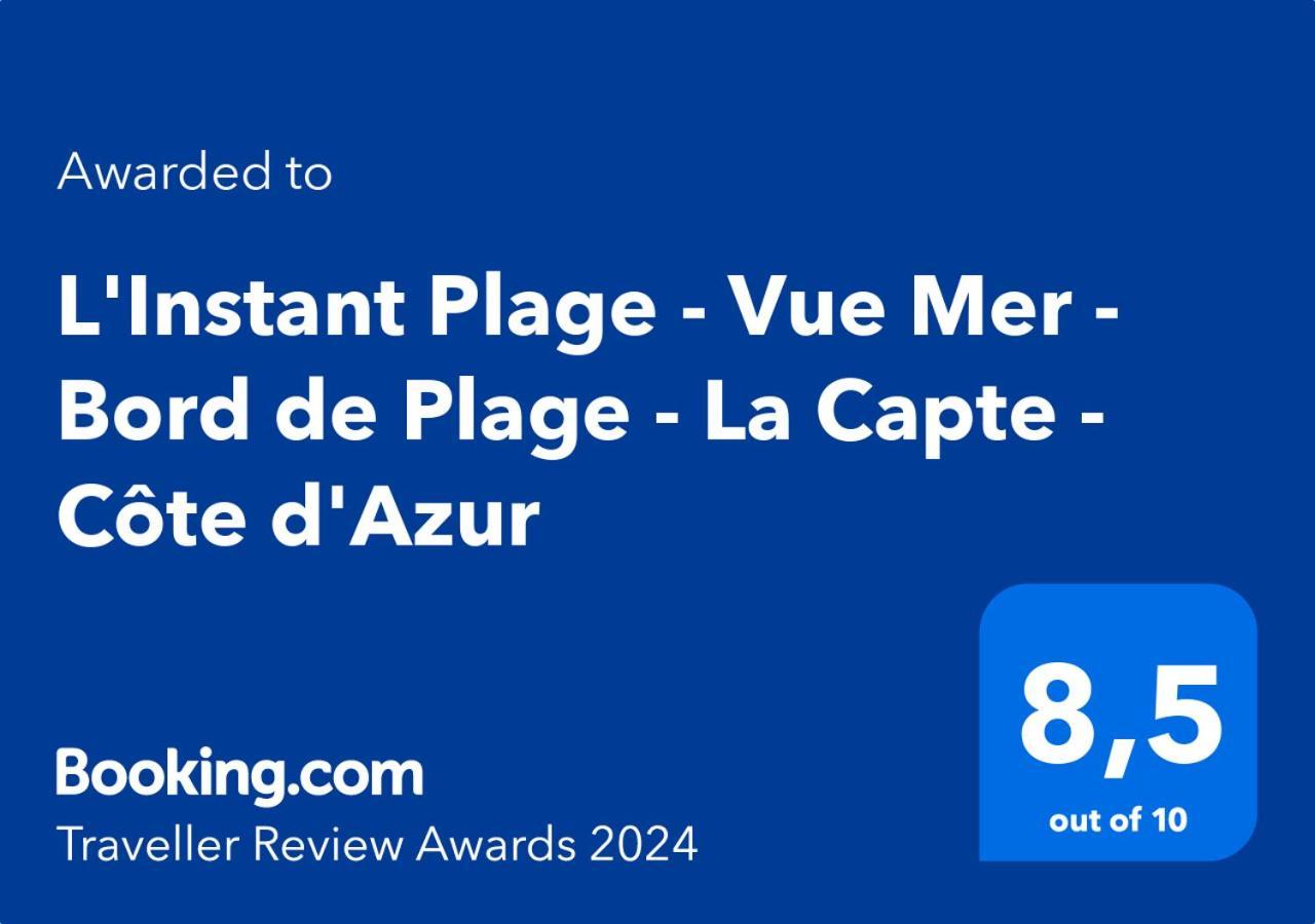 L'Instant Plage - Vue Mer - Bord De Plage - La Capte - Cote D'Azur Hyères Exteriör bild